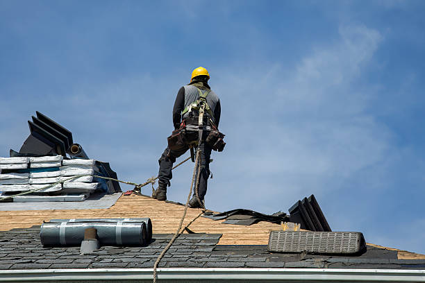 Professional Gutter Installation technician working in Minnetonka Beach, MN